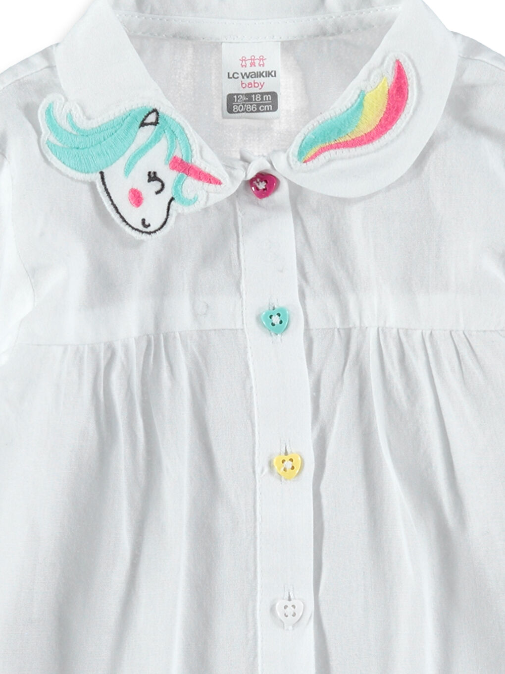 قميص أبيض طفلة صغيرة-1