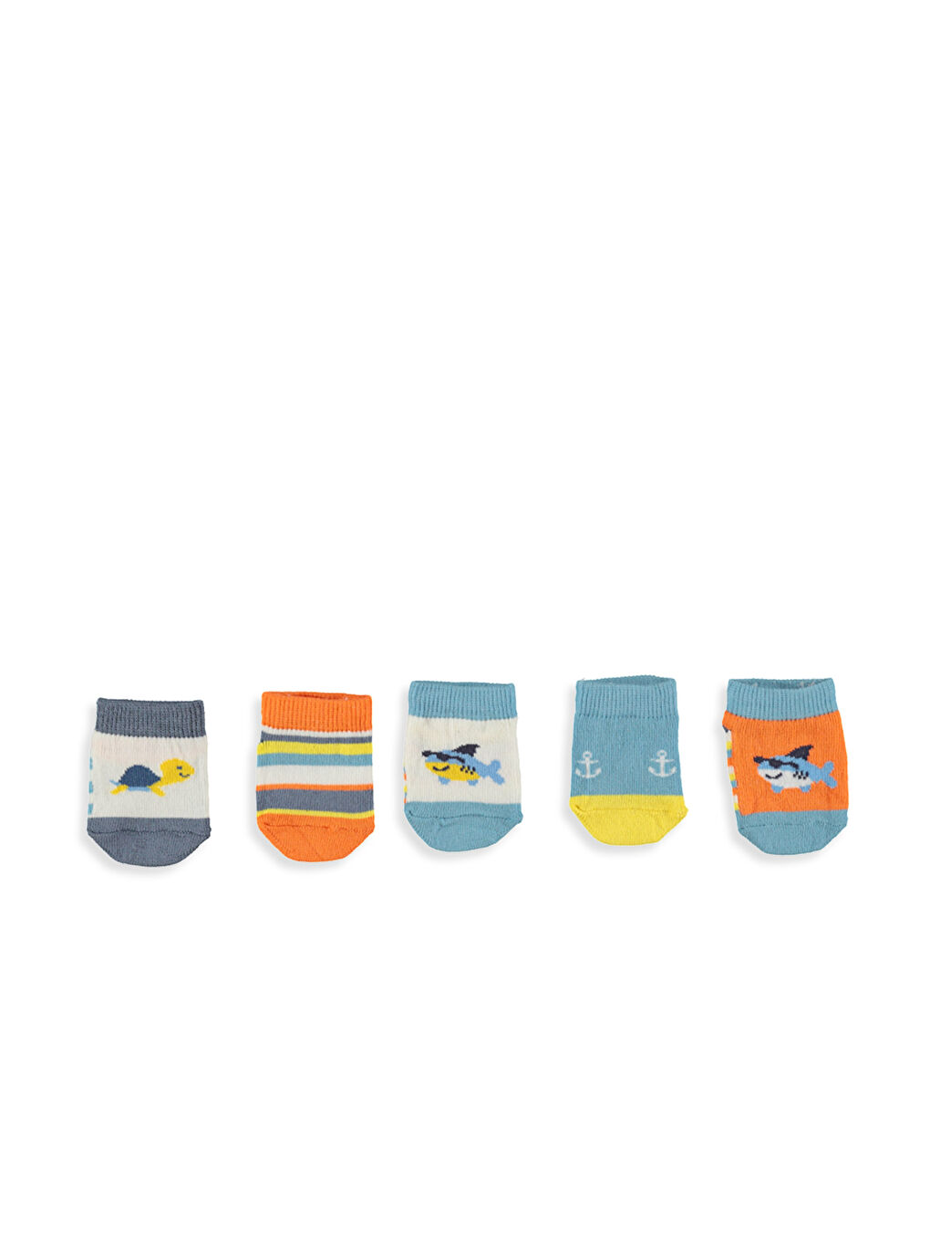 Karışık Renk İpliği Boyalı Patik Çorap