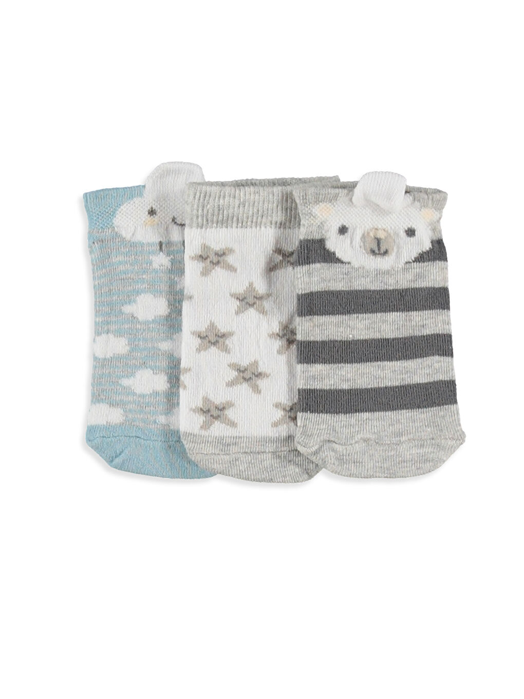 Karışık Renk İpliği Boyalı Patik Çorap-1