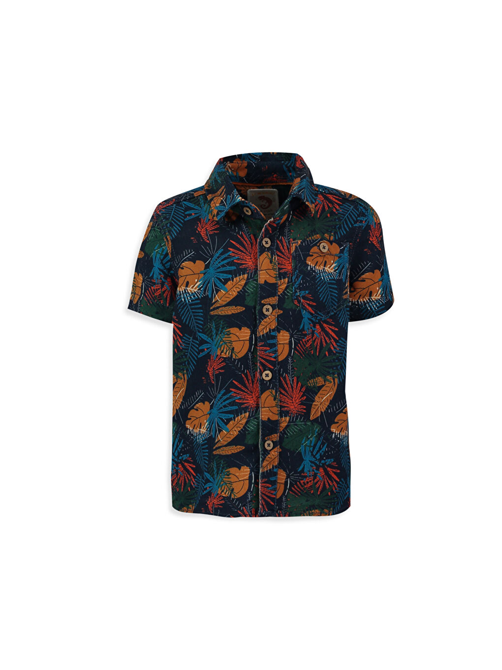 Mavi Baskılı Gömlek