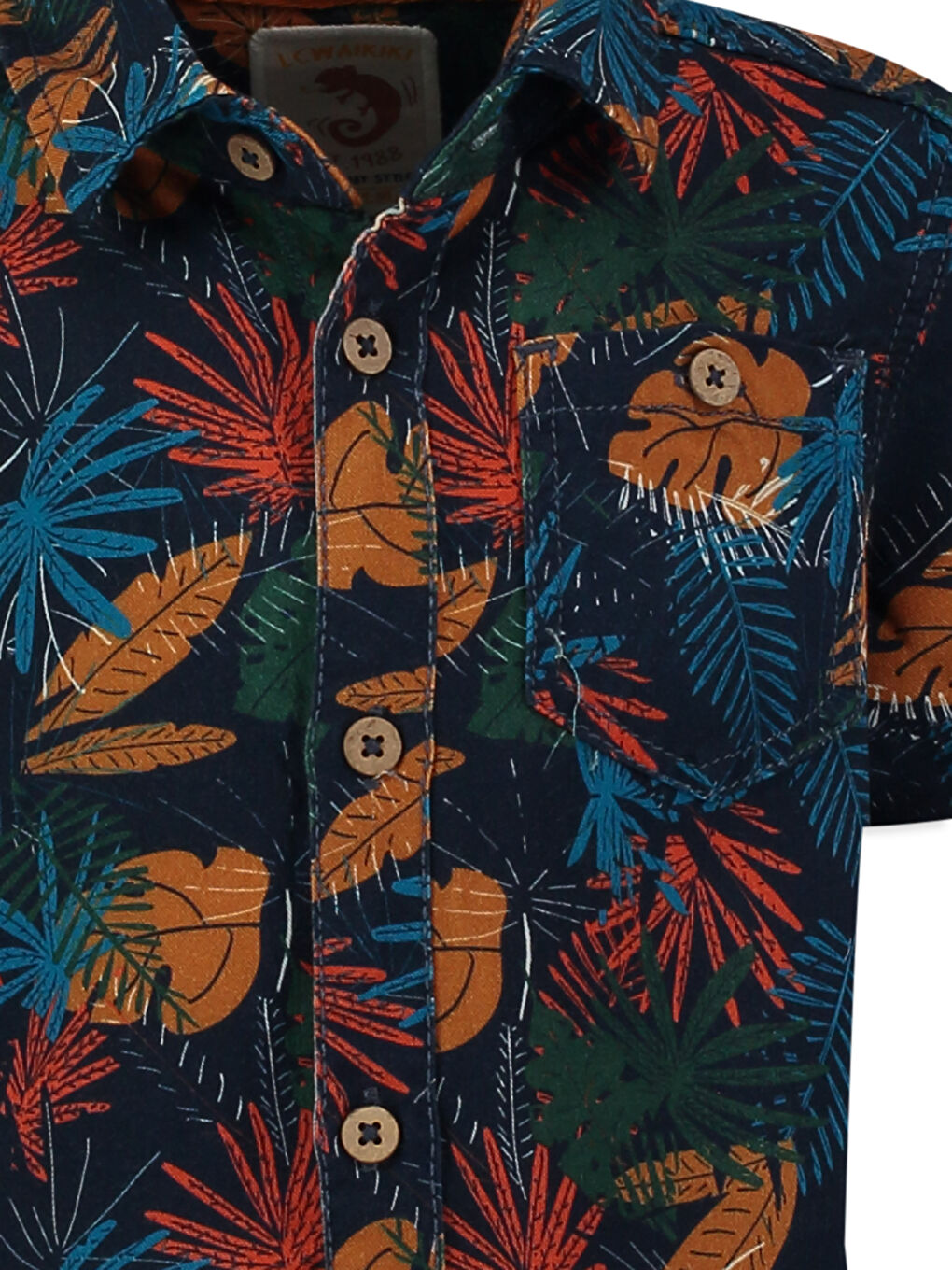 Mavi Baskılı Gömlek-2