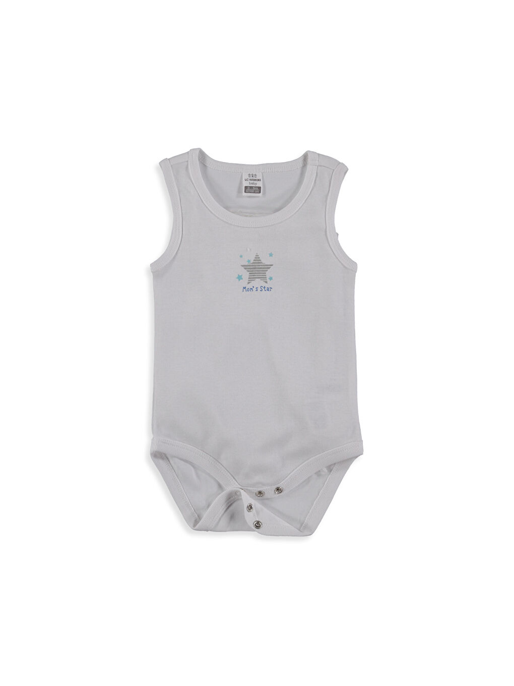 Beyaz Erkek Bebek Çıtçıtlı Body 3'lü-1