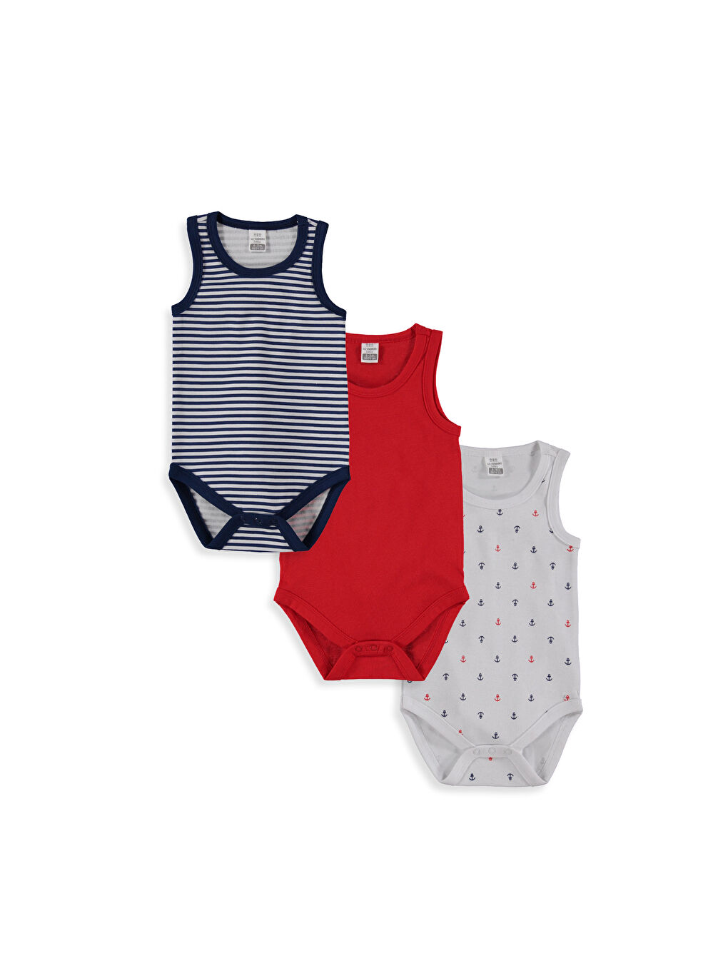 LCW baby Бебешко боди с щрапки за момчета 3 броя -7Y7594Z1-GR0