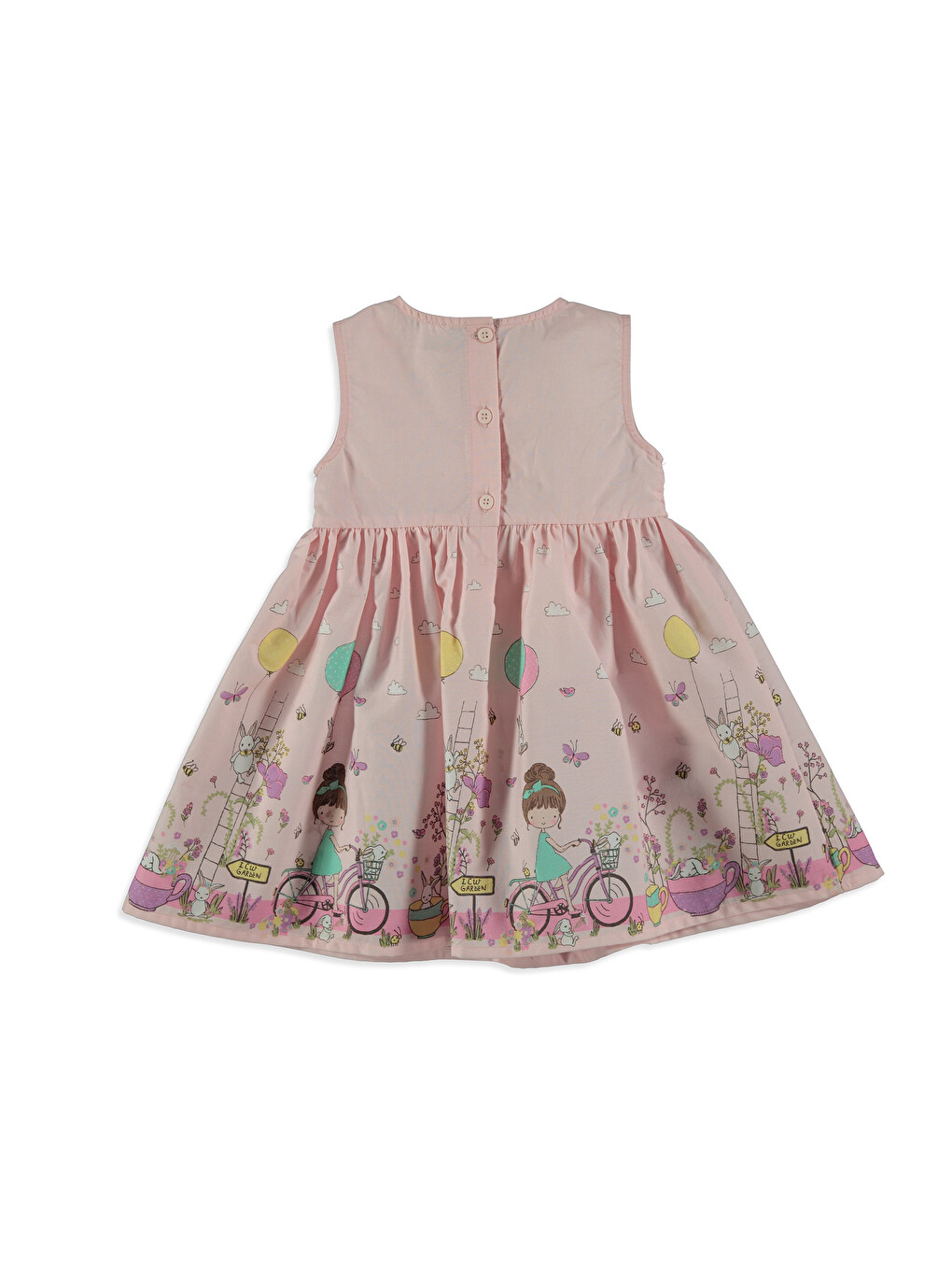 Baby-Mädchen Rosa Kleid-1