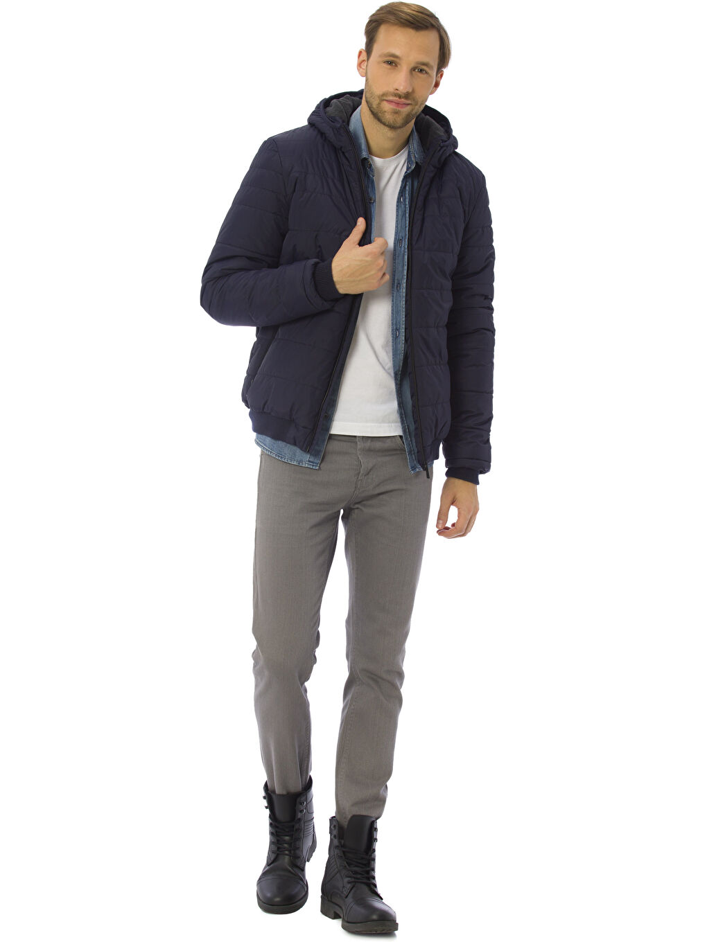 Man NAVY Puffer Coat-3