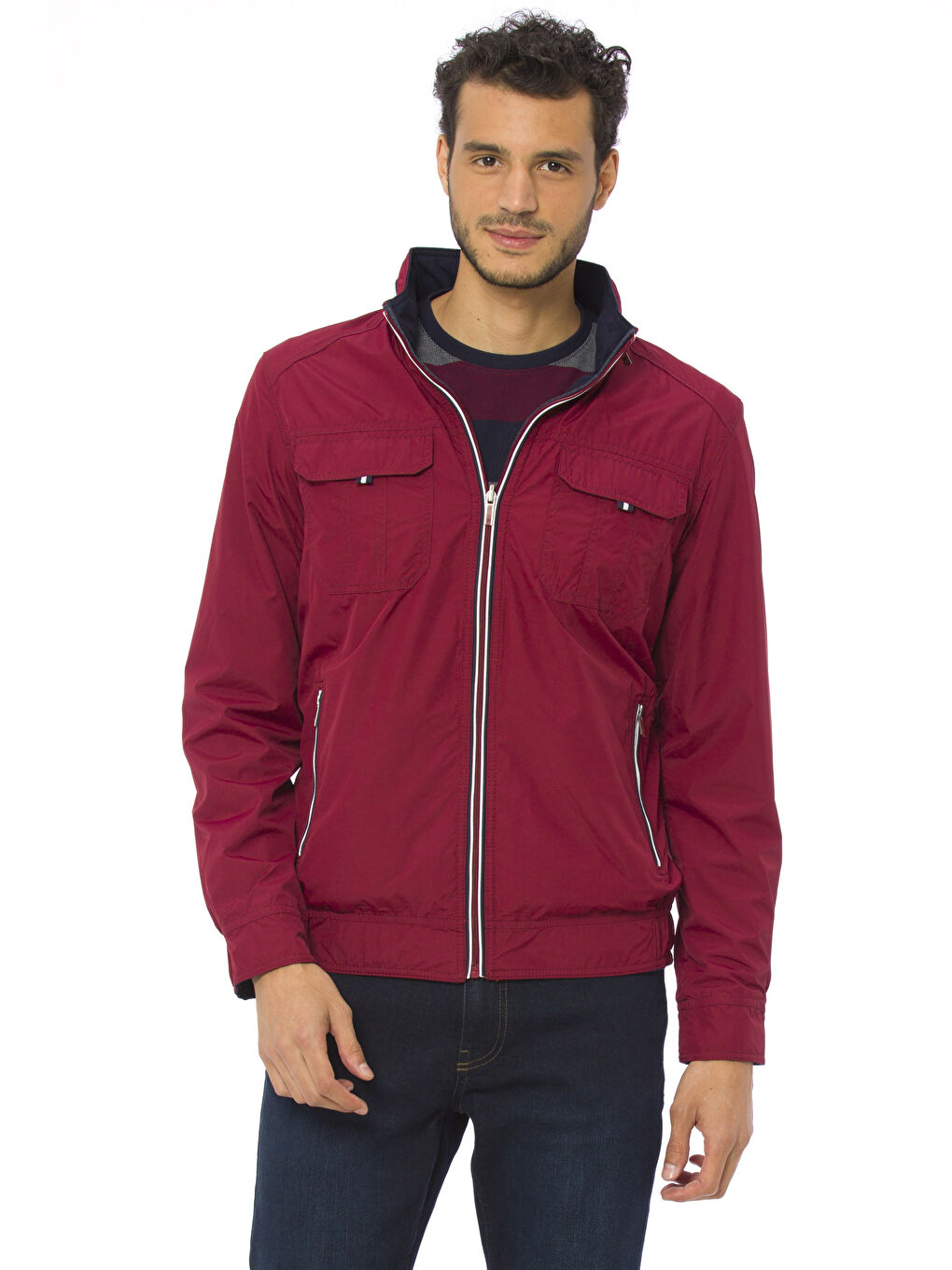 Manteau ROUGE BORDEAUX Homme