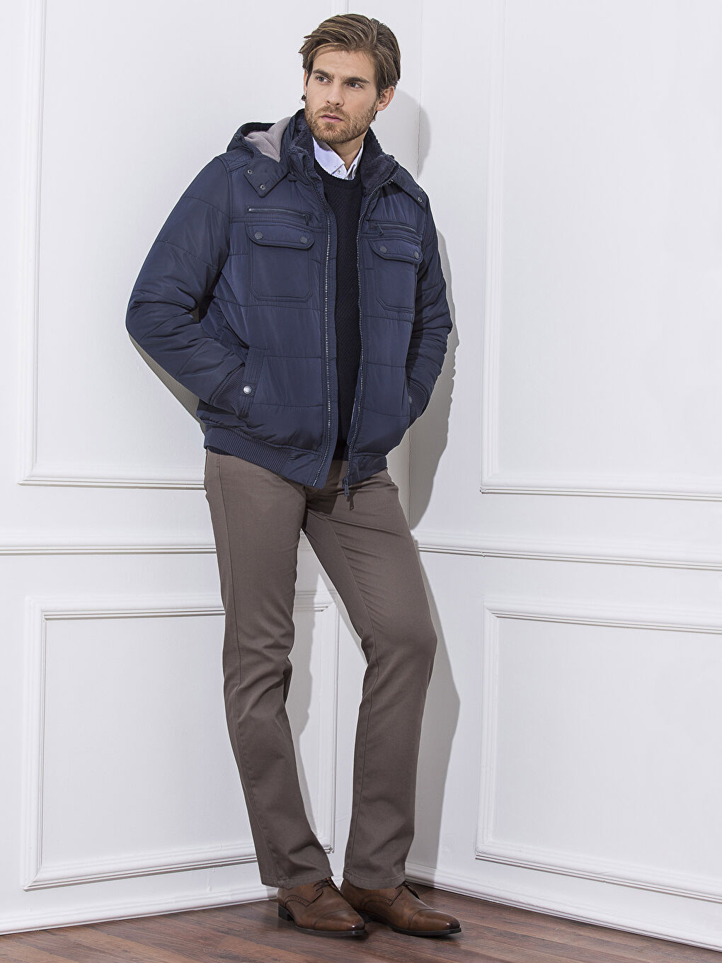 Lacivert Şişme Mont