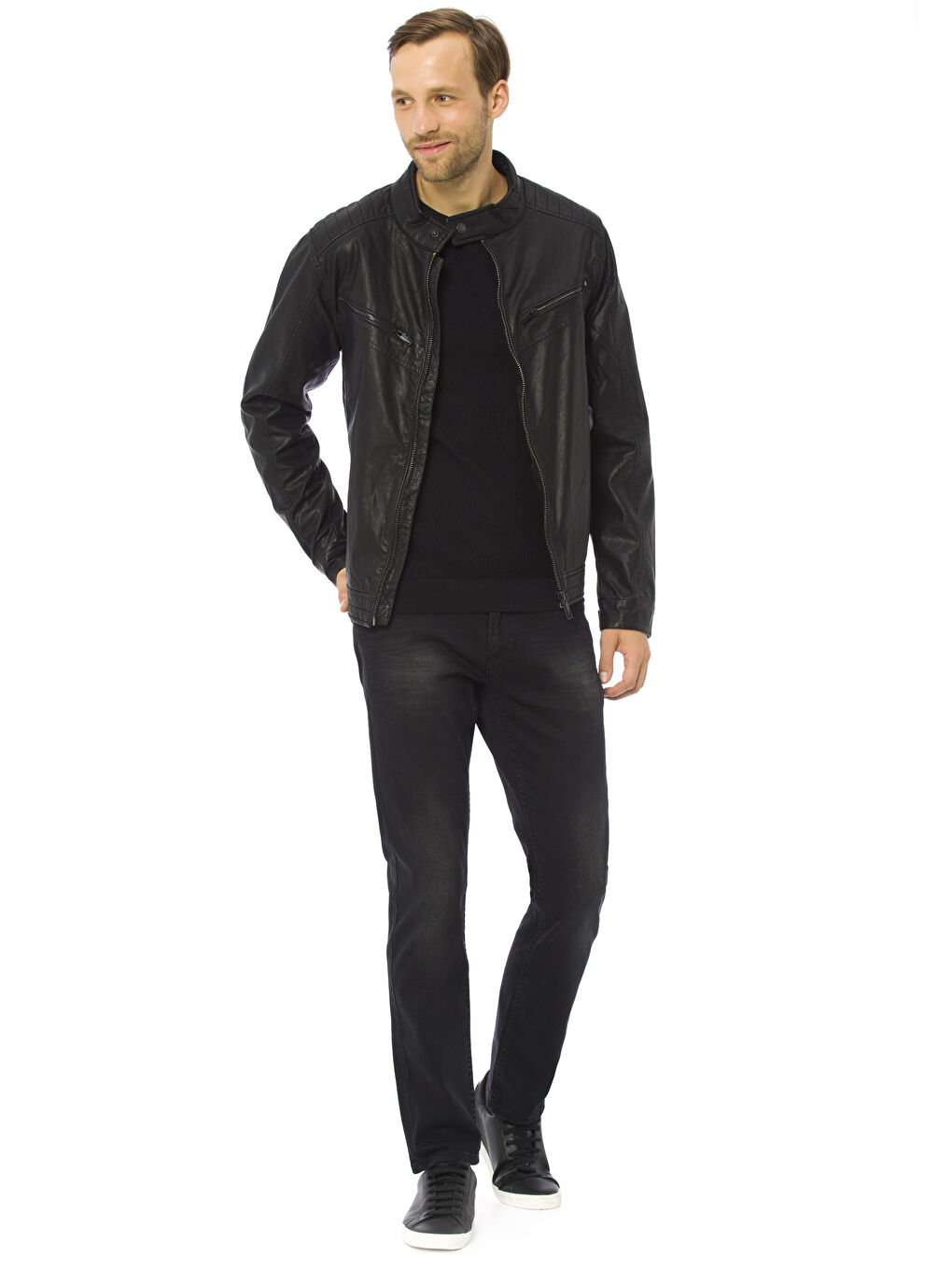 XSIDE Man BLACK Coat -7K0691Z8-J0F - LC Waikiki