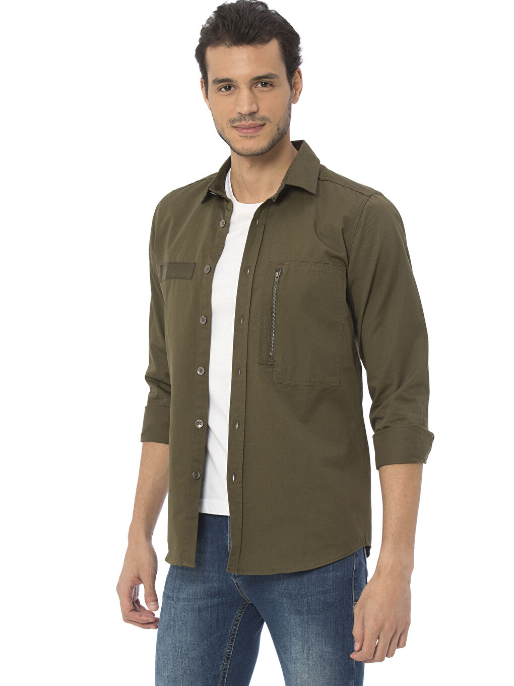 Мужчины Хаки Рубашка