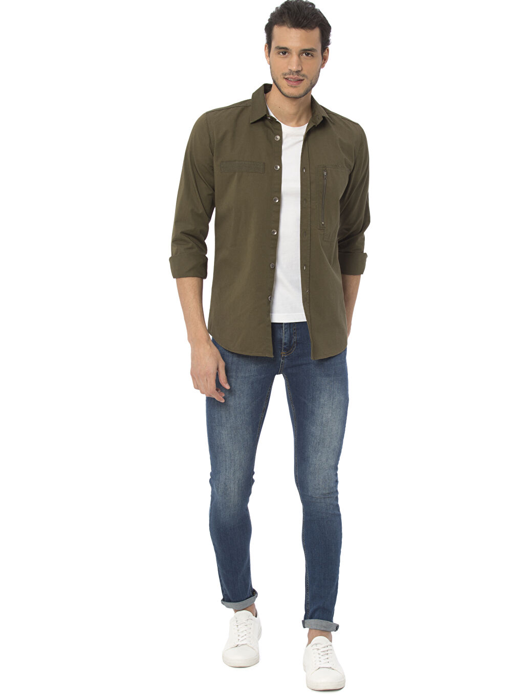Мужчины Хаки Рубашка-2