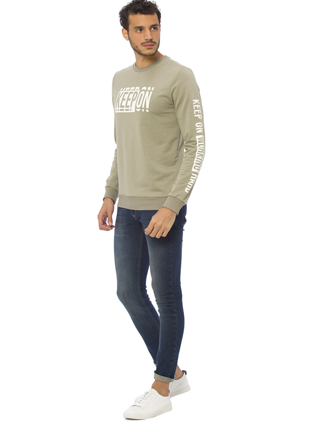 Mat Yeşil Sweatshirt-2