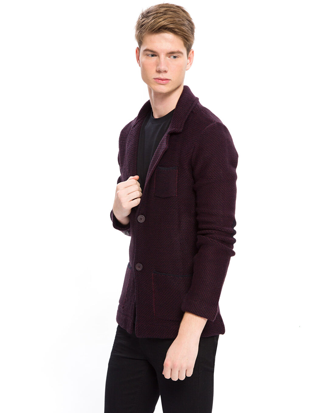 Cardigan ROUGE BORDEAUX Homme
