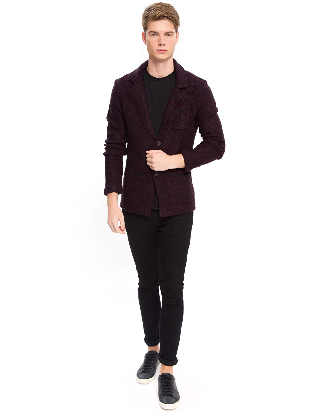 Cardigan ROUGE BORDEAUX Homme-2
