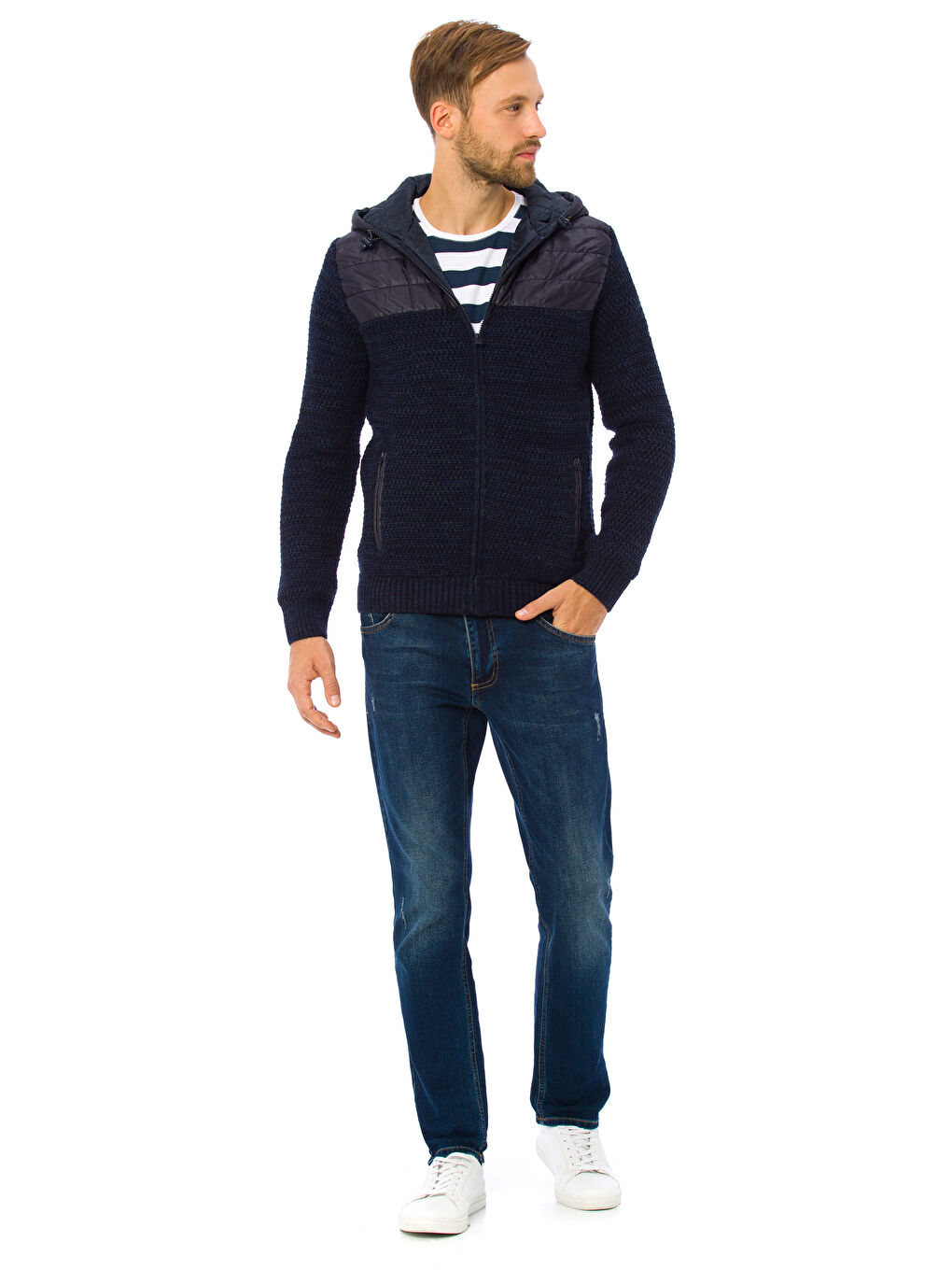 Man NAVY Cardigan-2