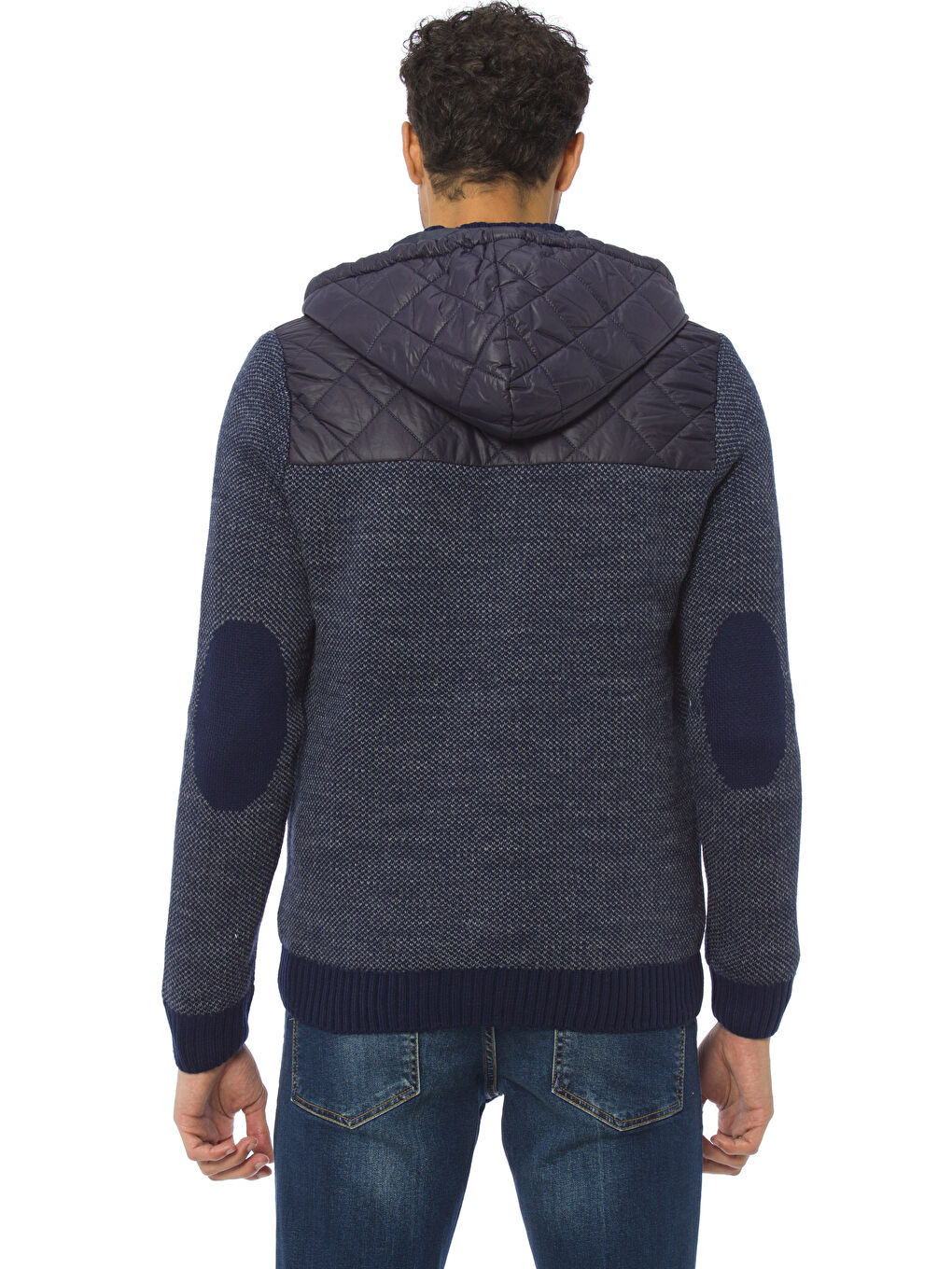 Cardigan en Tricot à Capuche pour Hommes-1