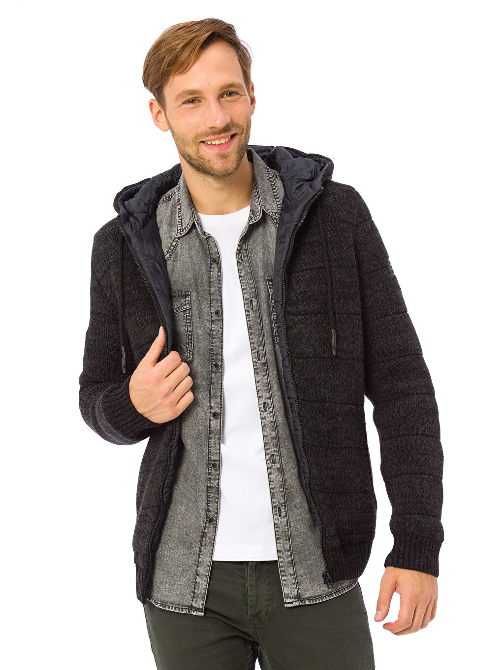 Man ANTHRACITE Cardigan