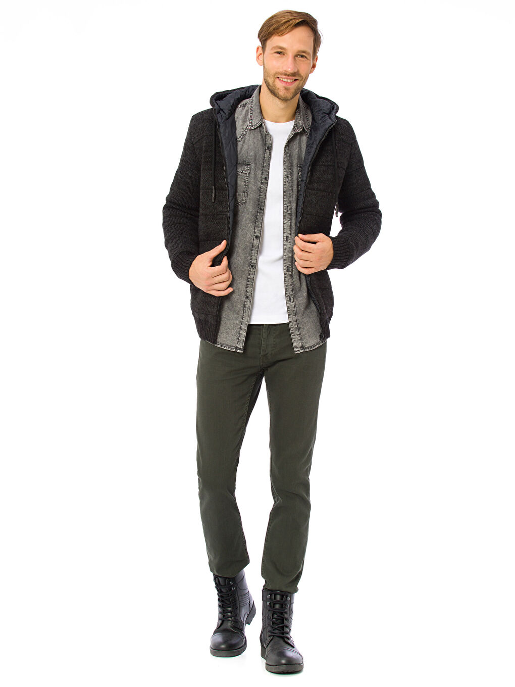 Man ANTHRACITE Cardigan-2