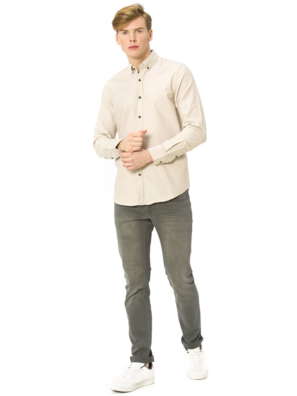 Chemise BEIGE Homme-2