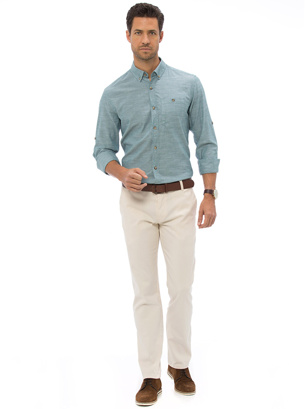 Chemise Vert Homme-2