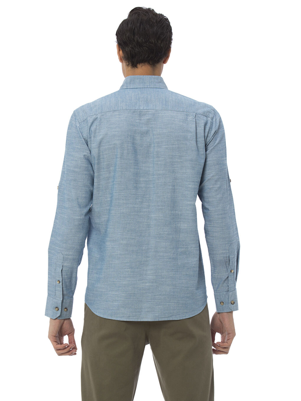 LCWAIKIKI Basic Man PETROL Shirt -7K1563Z8-D8J