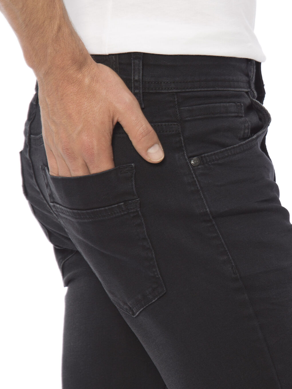 Siyah  Rodeo Jean Pantolon-3