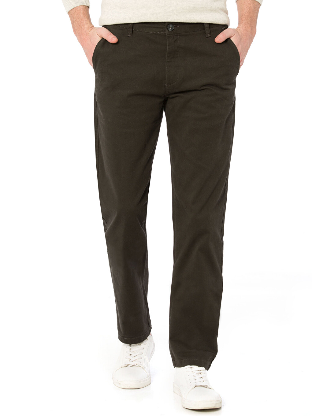Pantalon chino Kaki Homme-2