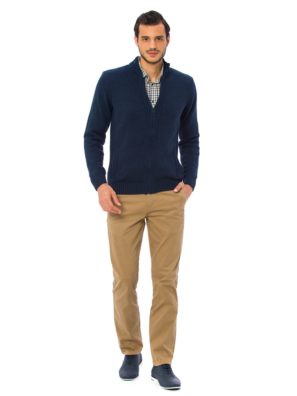 Mann BEIGE Chino-Hosen-2