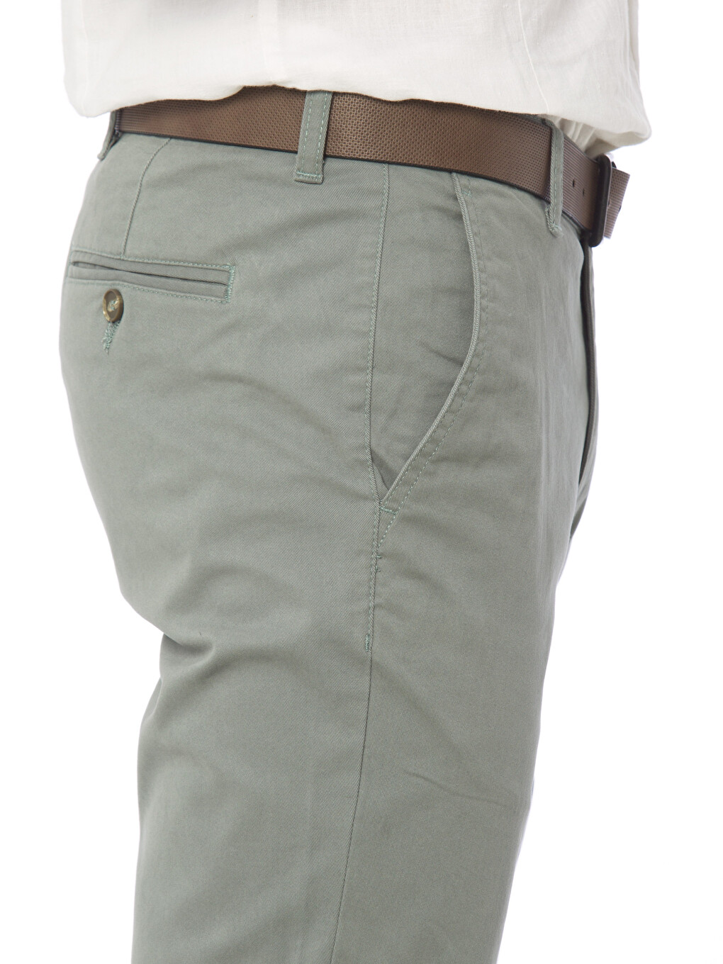 Man Green Chino Trousers-3