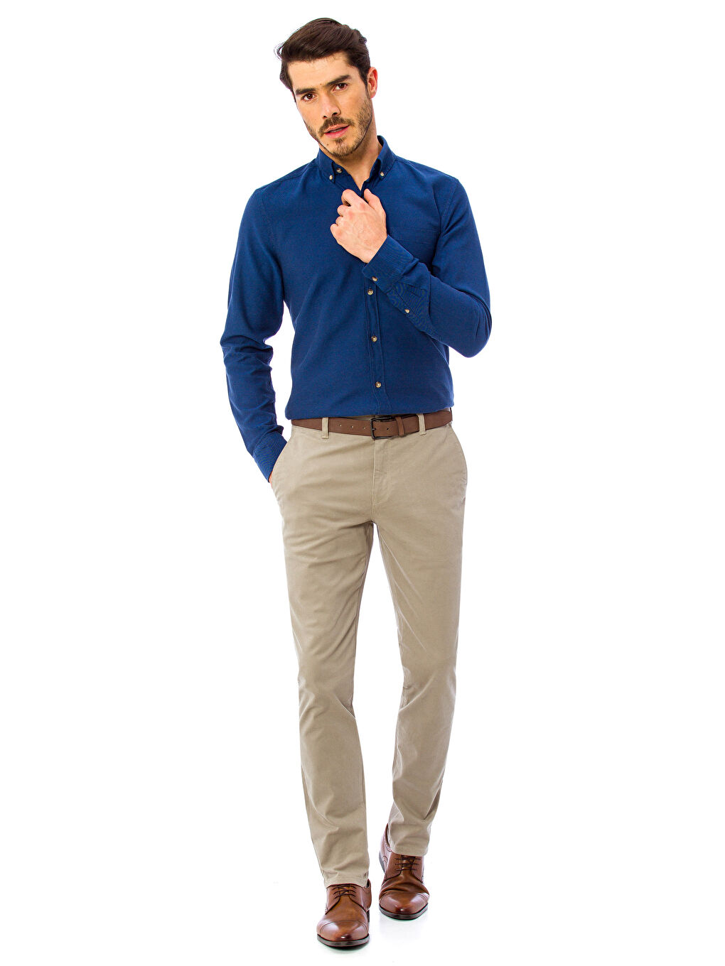 Koyu Bej Chino Pantolon-2