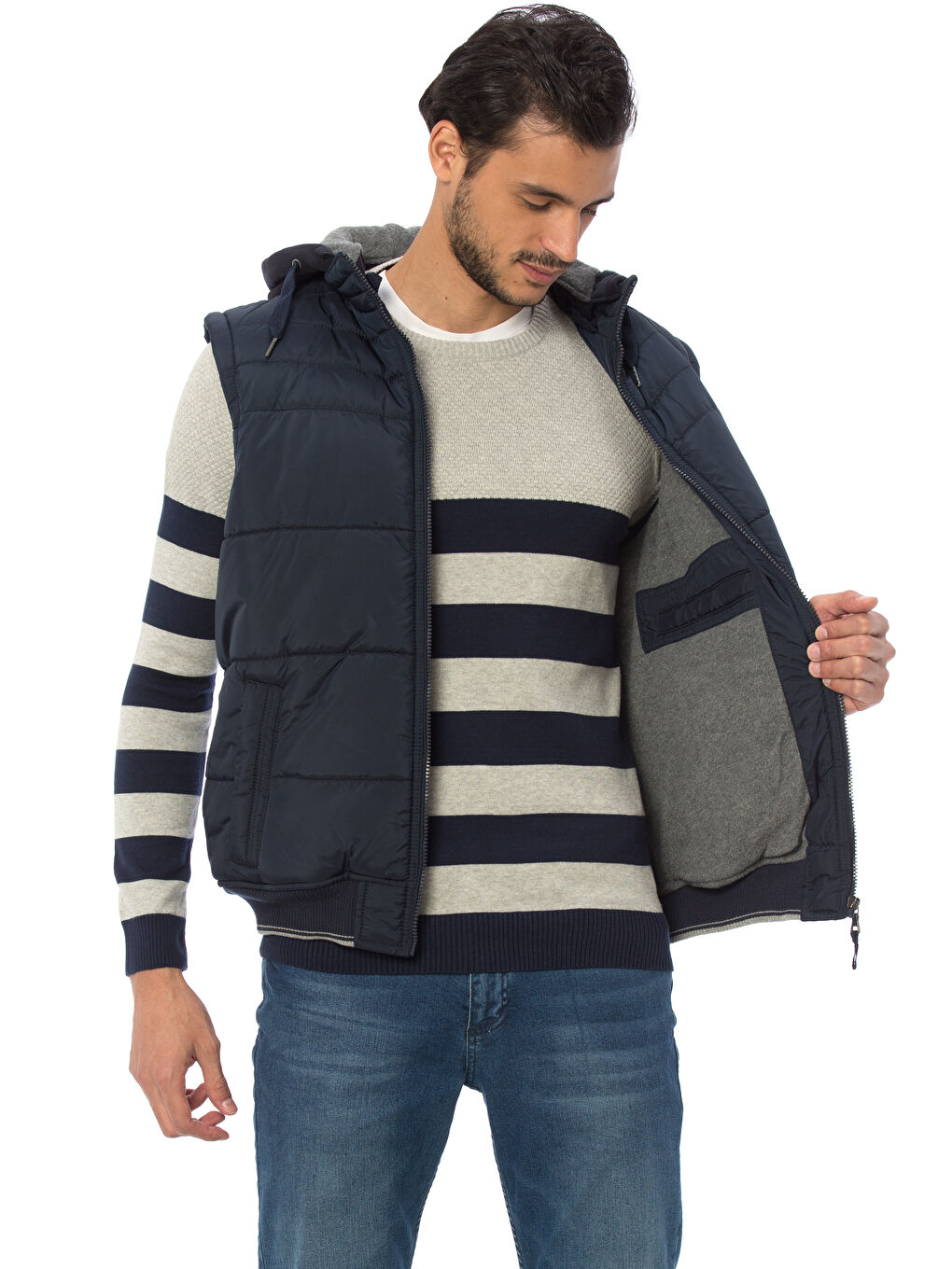 Man NAVY Waistcoat-1