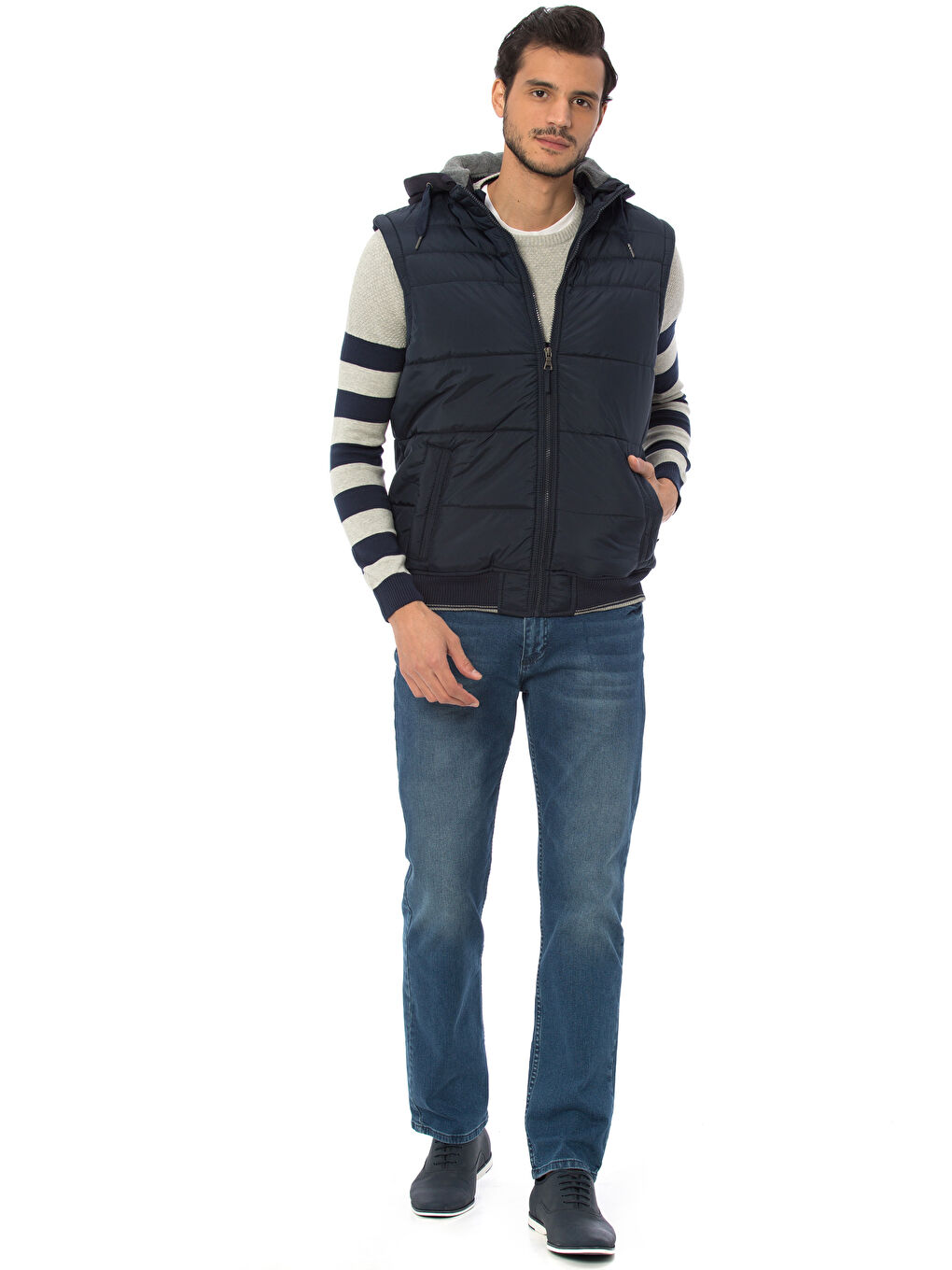 Man NAVY Waistcoat-3