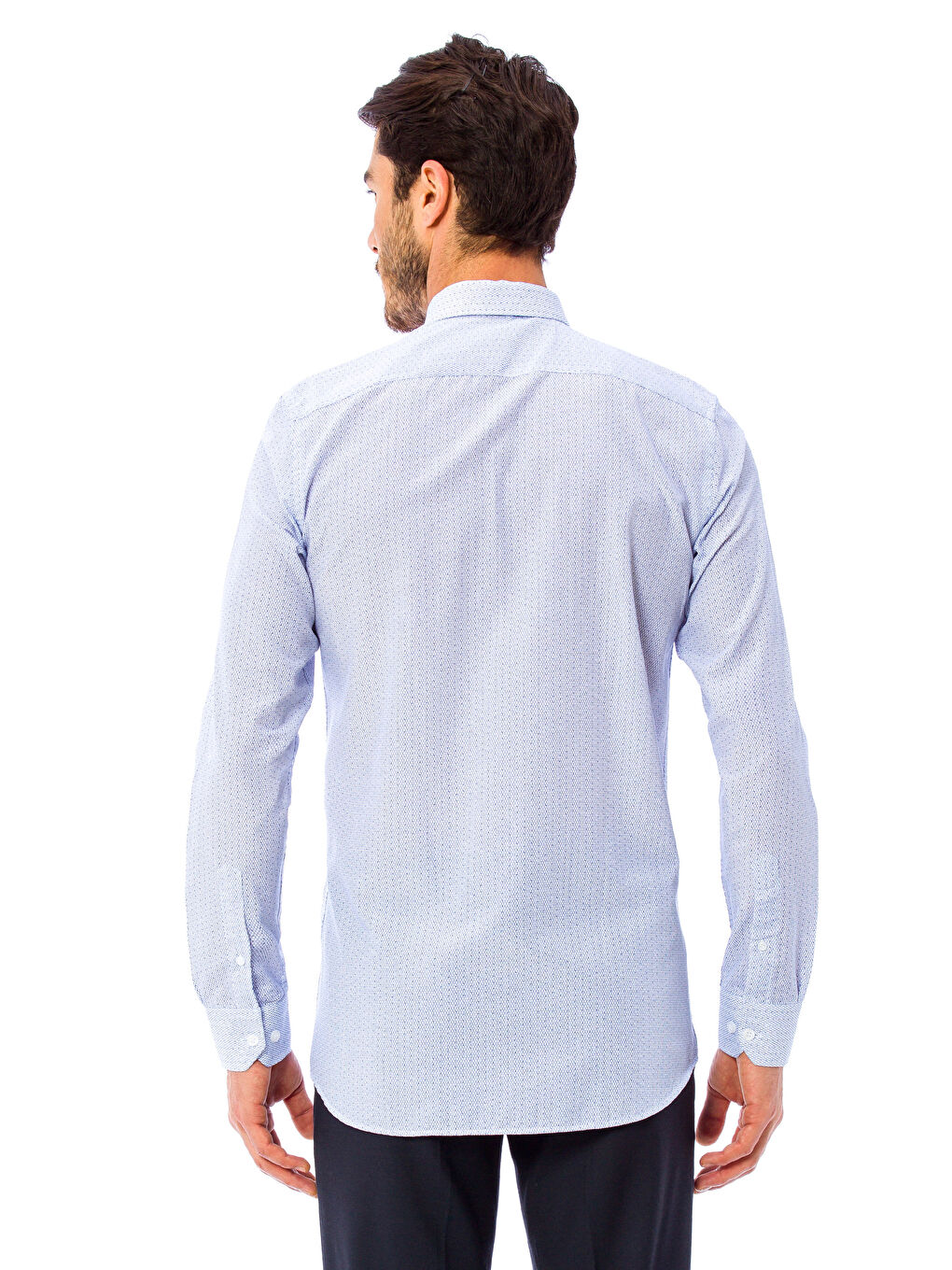 İndigo Baskılı Gömlek-2