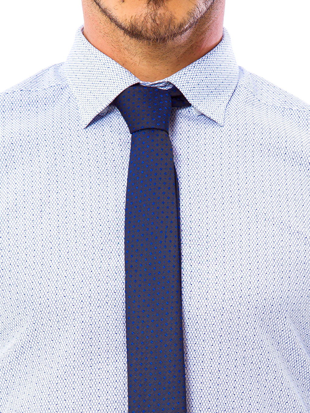 İndigo Baskılı Gömlek-4