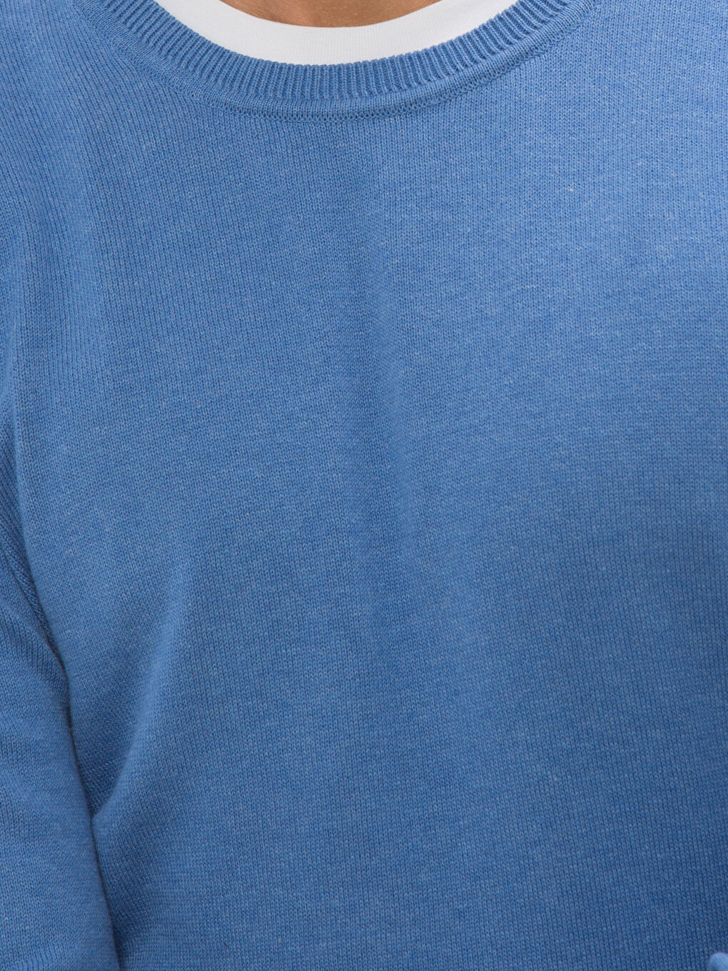 Мъж Синьо Пуловер -3