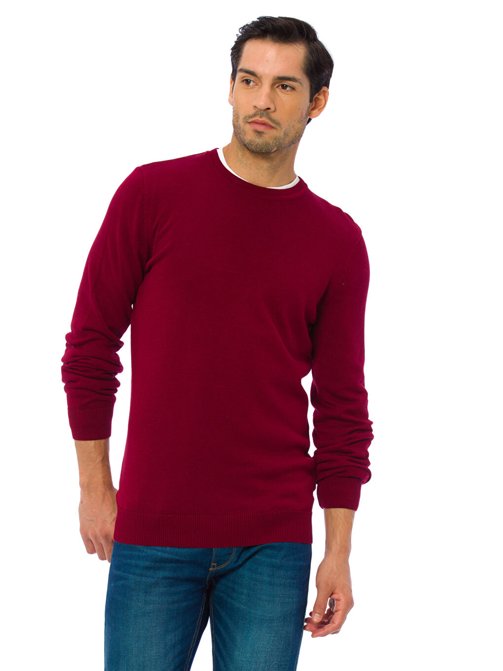 Pull-over ROUGE BORDEAUX Homme