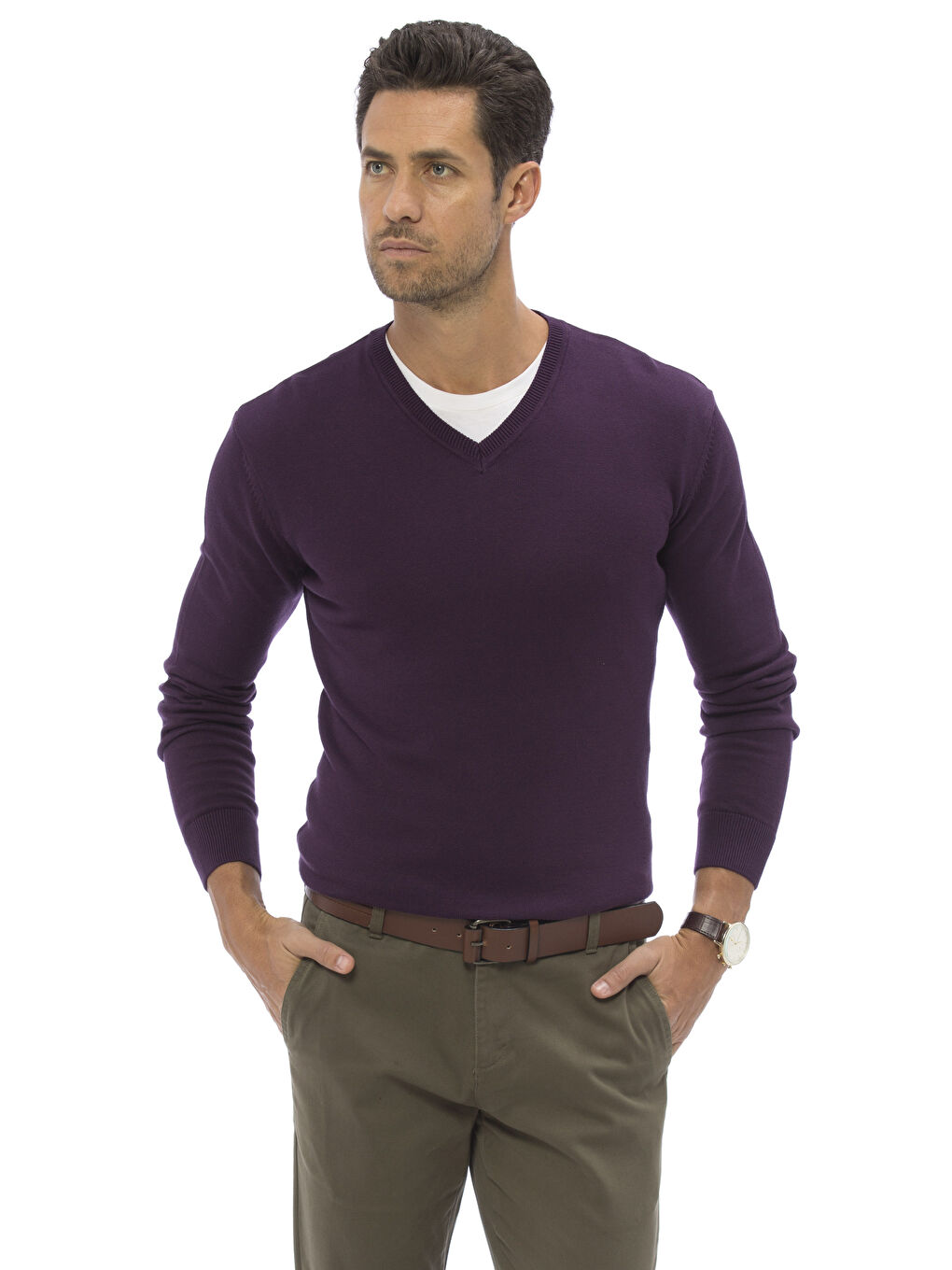 Mann VIOLETT Pullover