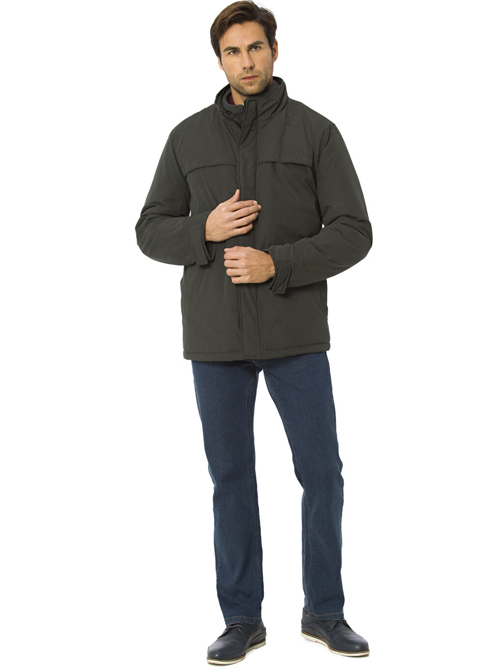 LCWAIKIKI Classic Man KHAKI Overcoat -7K3054Z8-D0Y