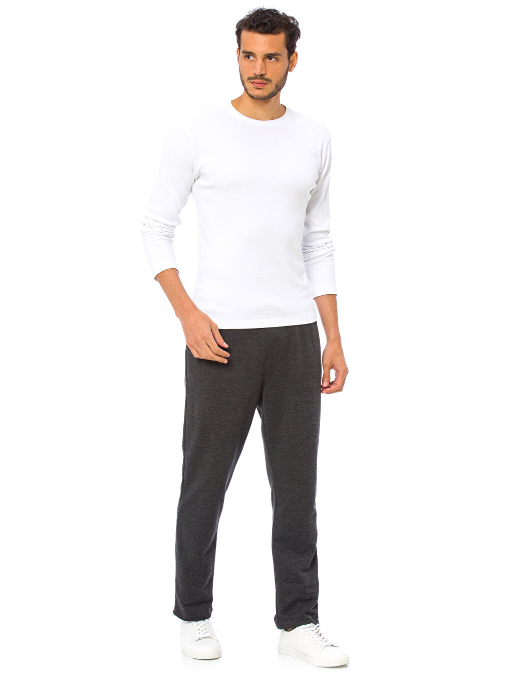 Antrasit Melanj Eşofman Altı-2