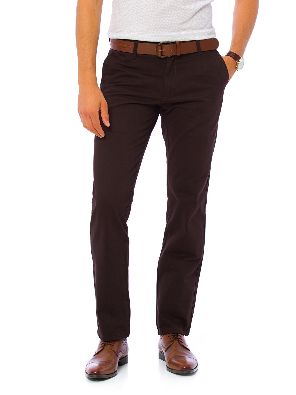 Pantalon chino Brun Homme