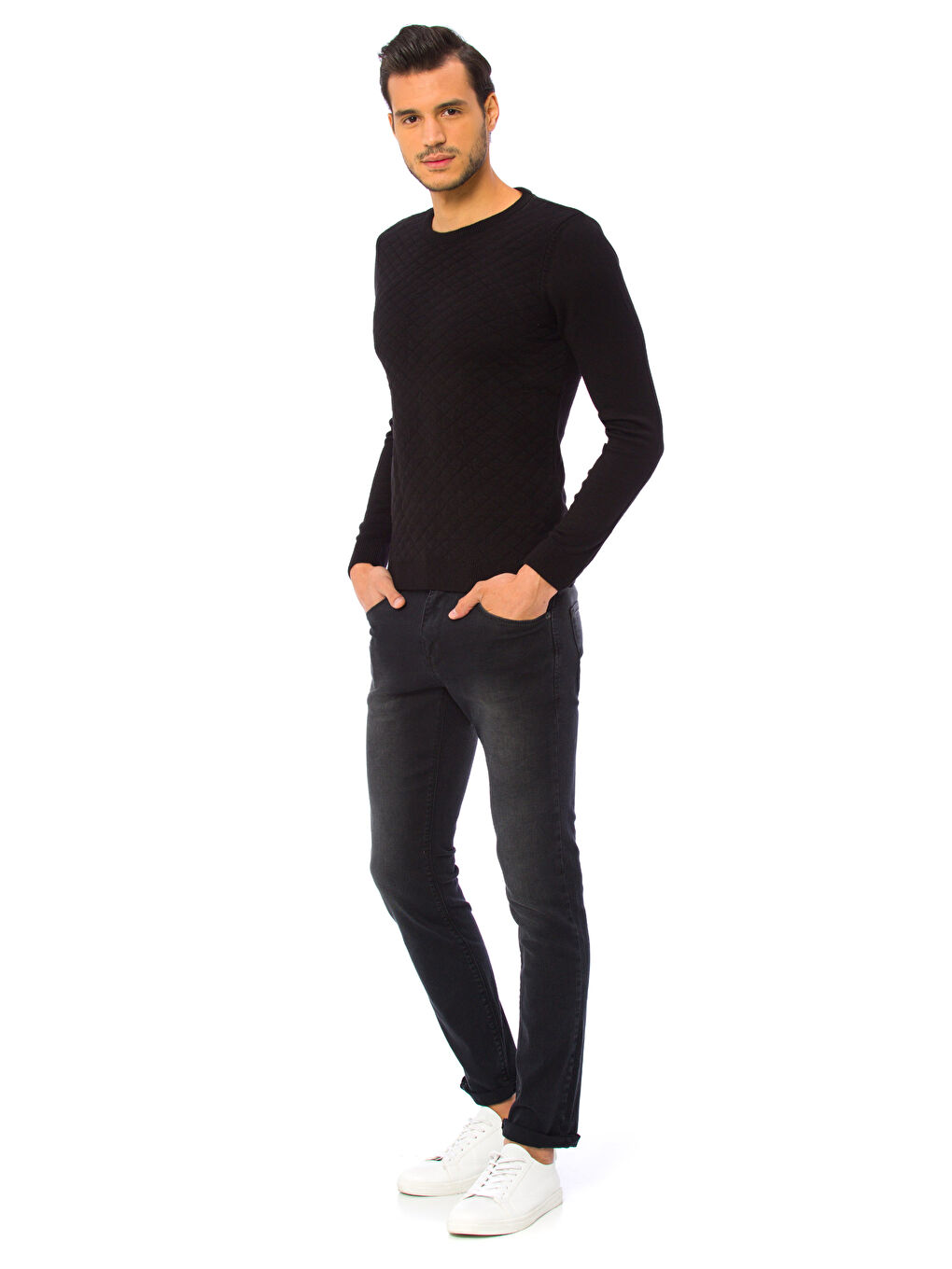 Siyah Rodeo Jean Pantolon-2