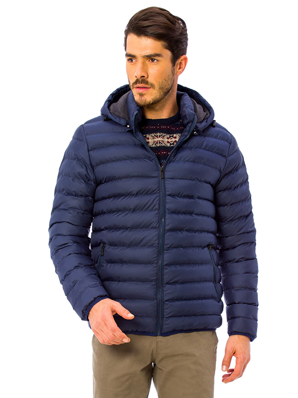 LCWAIKIKI Classic Man NAVY Puffer Coat -7K3816Z8-CYA
