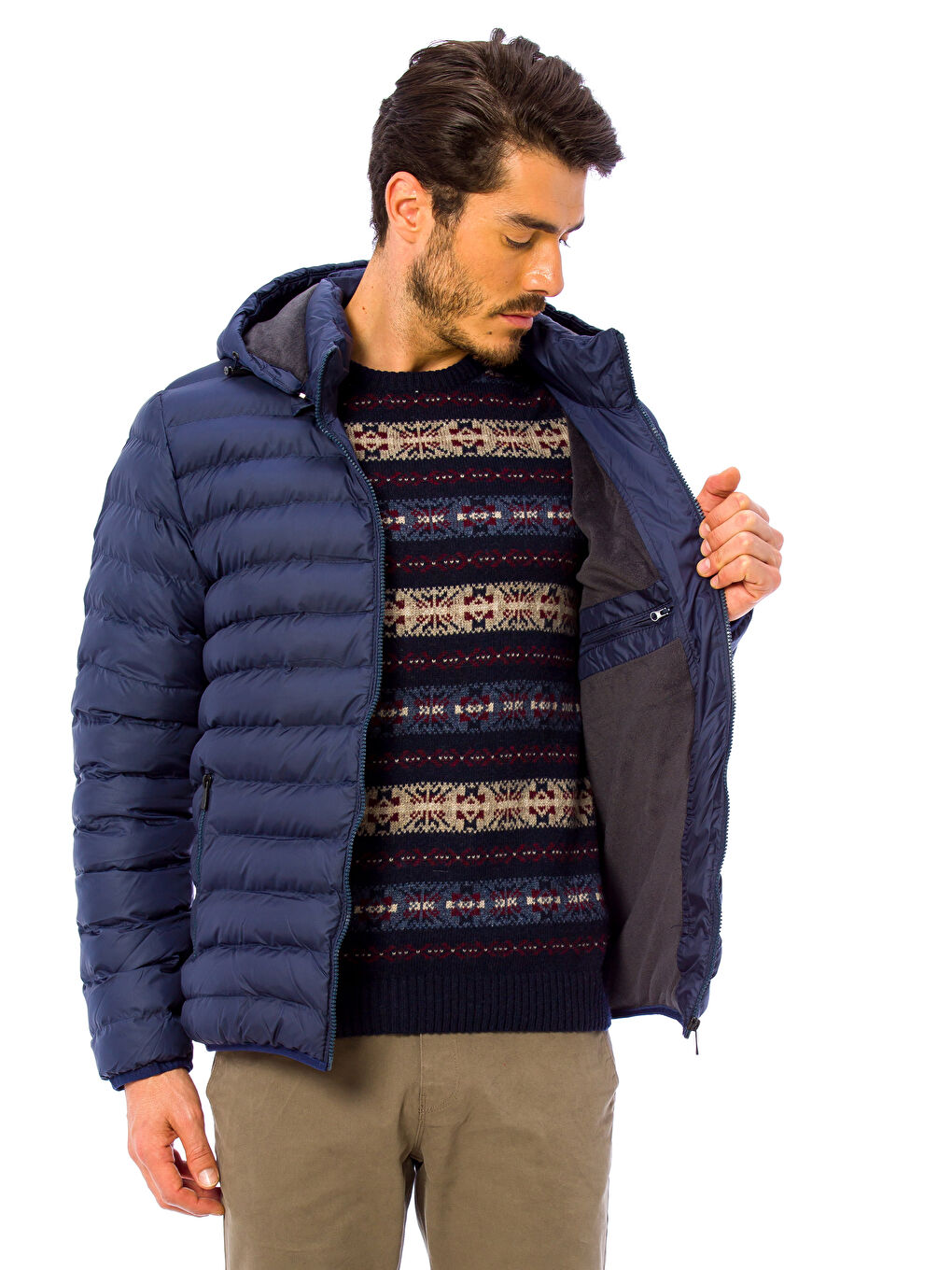 LCWAIKIKI Classic Man NAVY Puffer Coat -7K3816Z8-CYA