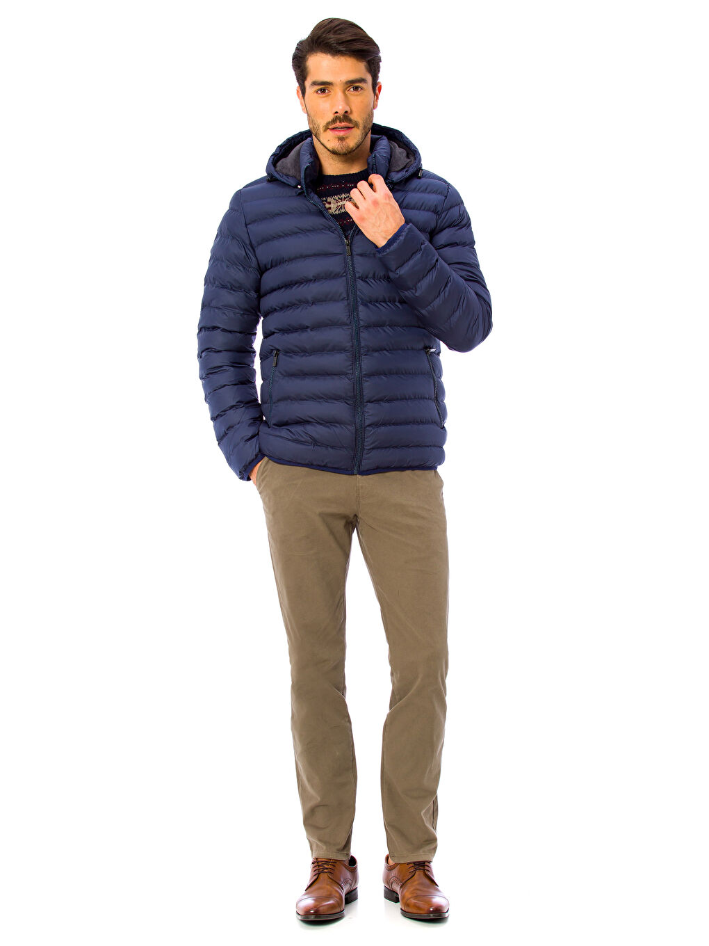 LCWAIKIKI Classic Man NAVY Puffer Coat -7K3816Z8-CYA