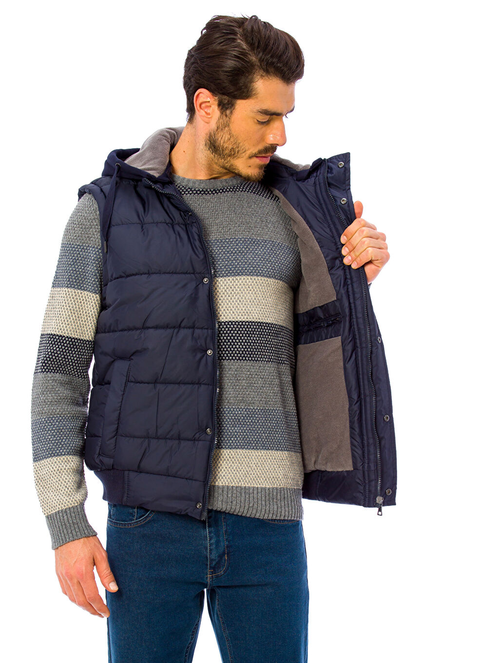 Man NAVY Waistcoat-1