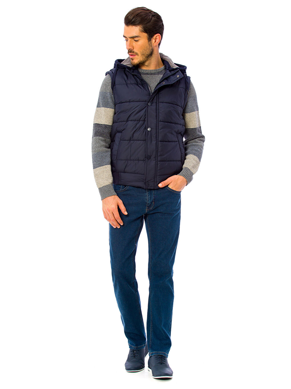 Man NAVY Waistcoat-3