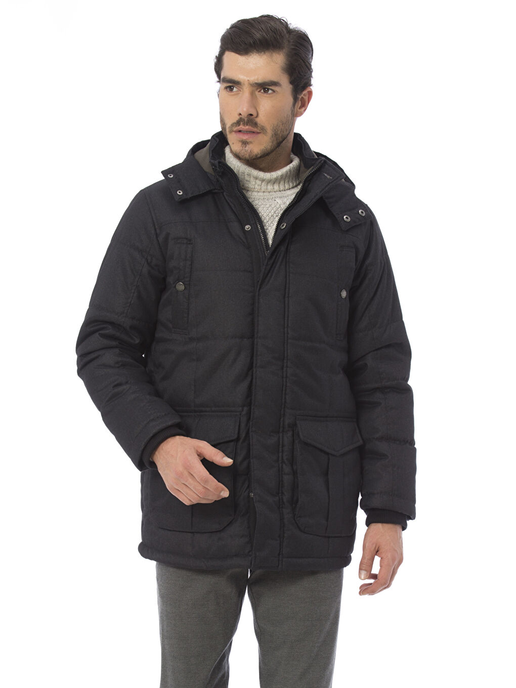 Antrasit Mlj Şişme Mont-1