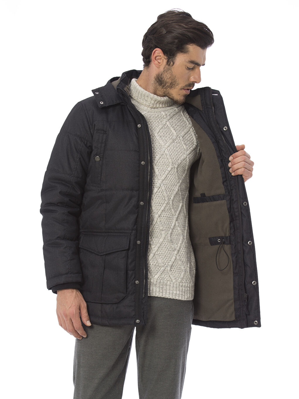 Antrasit Mlj Şişme Mont-2