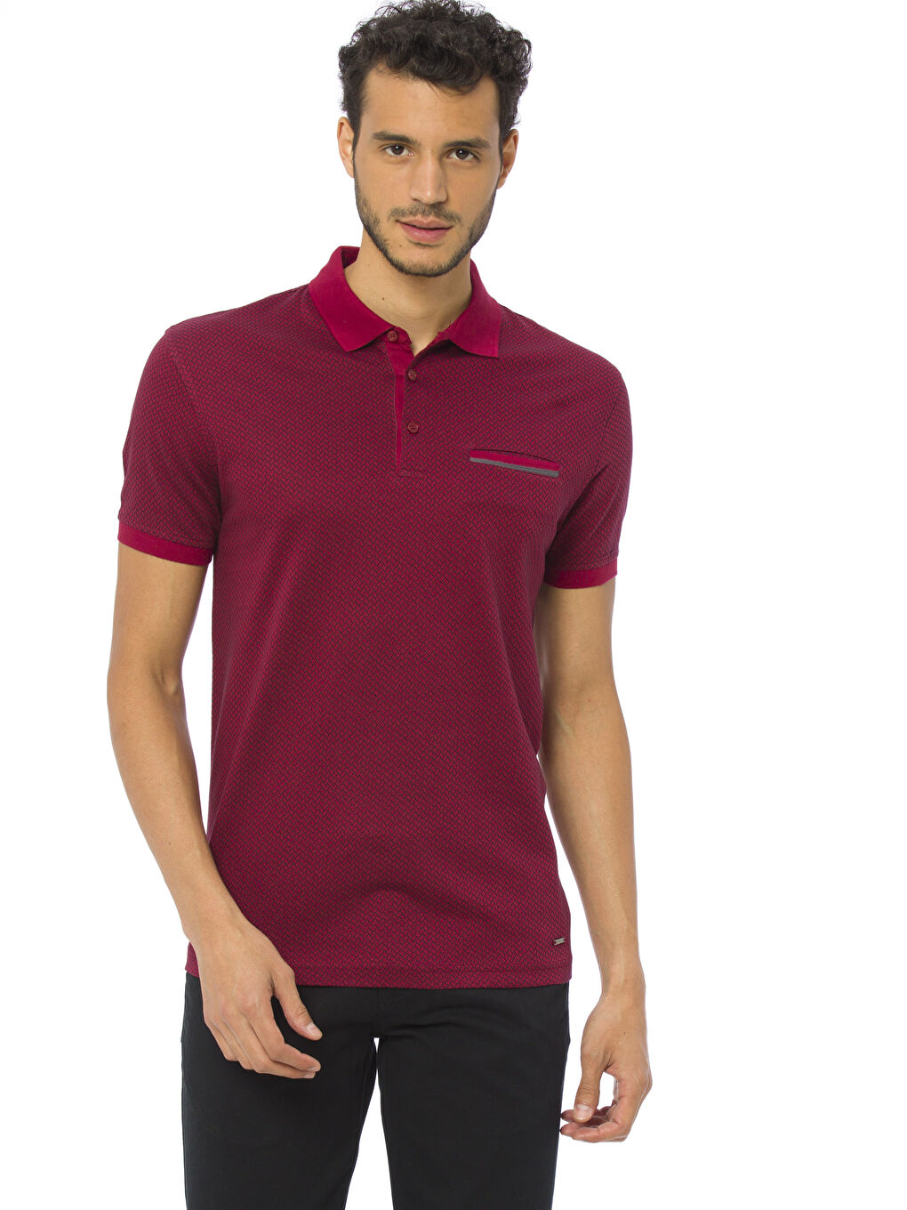 LCWAIKIKI Classic Man BORDEAUX T-Shirt -7K5242Z8-HHF