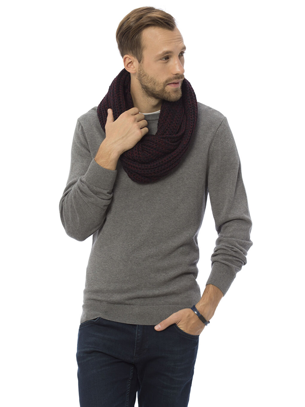 Άνδρας ΜΠΟΡΝΤΟ Κασκόλ-1