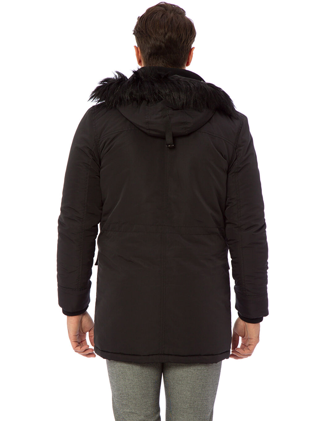 Man BLACK Overcoat-3